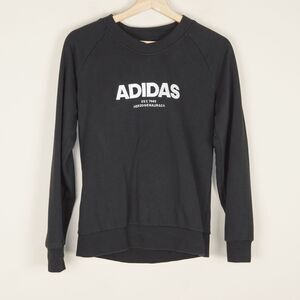 Adidas Black All Caps Sweatshirt Womens sz M